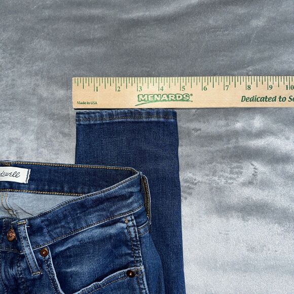 Madewell 9" High Rise Skinny Jeans Stretch Blue Denim Dark Wash Womens Size 28 - Picture 6 of 7